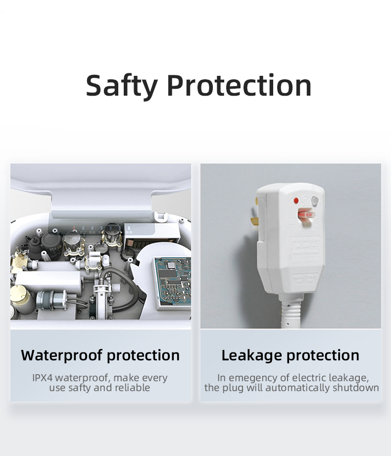 Automatic Operation Tankless Auto Wash Toilet With 305MM/400MM Roughing - In