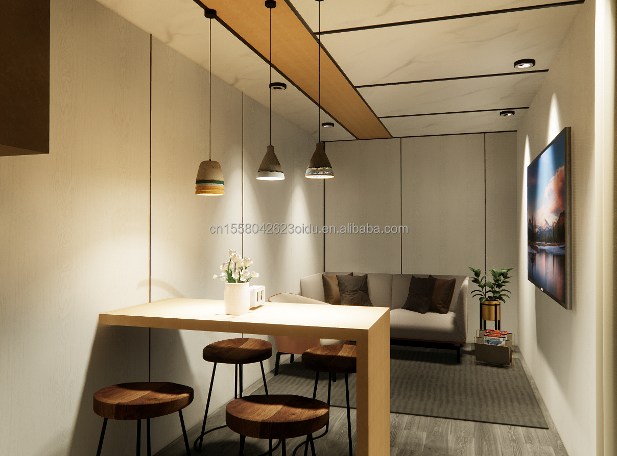Hotel 20ft Removable Mini Sandwich Panel Steel Prefabricated Flat Pack Prefabricated Small Modular Garden House Kit