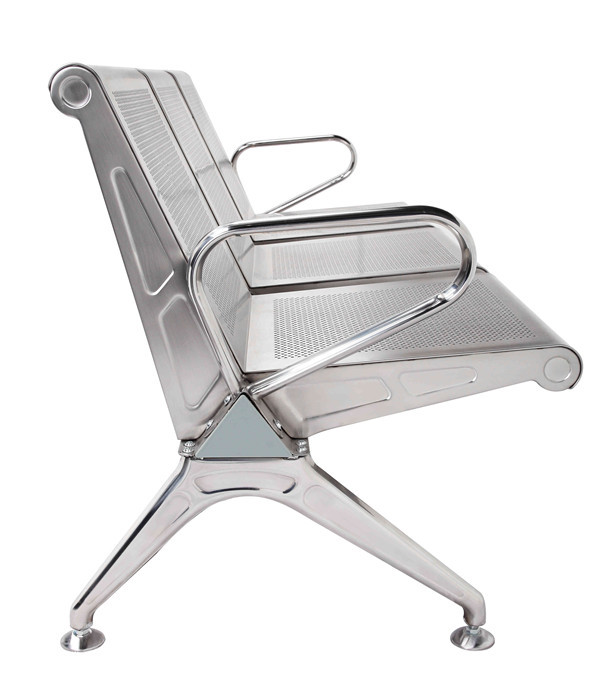 SS201 Stainless Steel Waiting Room Chairs / 3 Seater Airport Chair