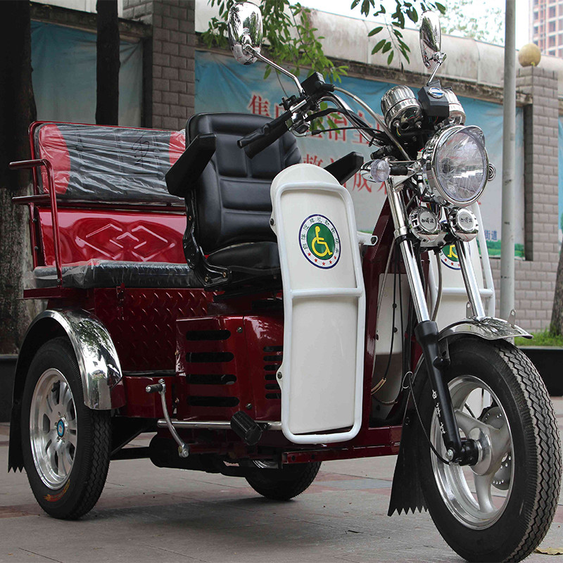 110CC fuel power tricycle 3 wheel handicapped tricycle with passenger seat