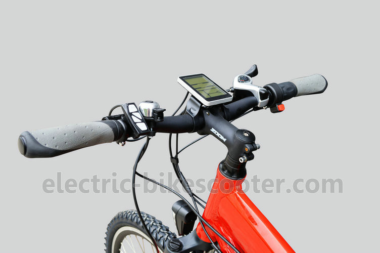 Red 38km/h Electric Pedal Assist Mountain Bike 48V 500W Gear Motor