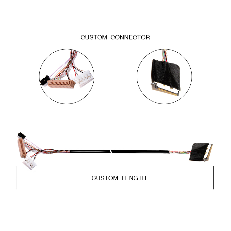 1.25mm Lcd EDP Cable I-Pex 20345-040t-32r Hrs Df13-30 Jst Phr-5