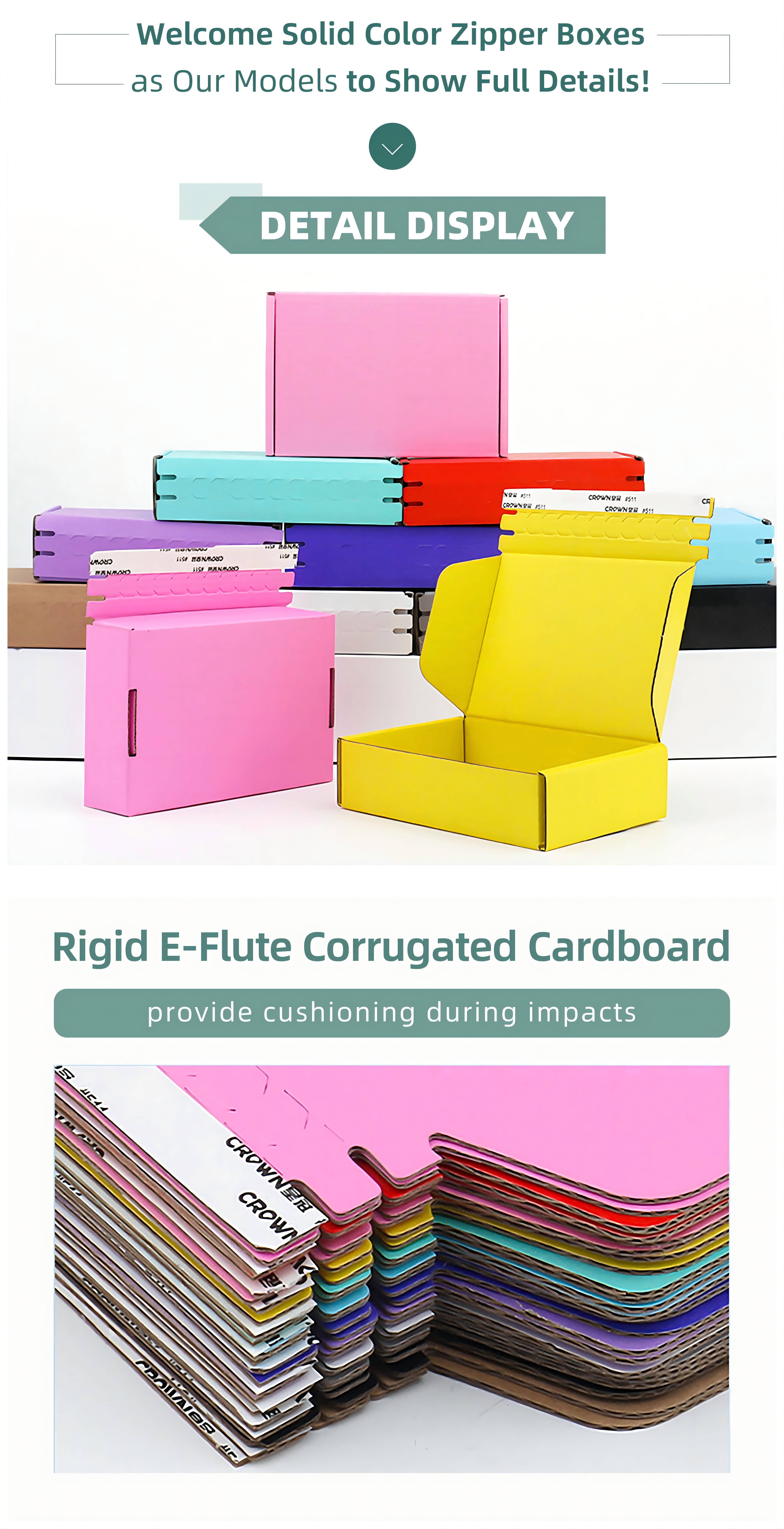 Corrugated Mailer Box Easy to Open and Close Eco-friendly Boxes with Zipper Design
