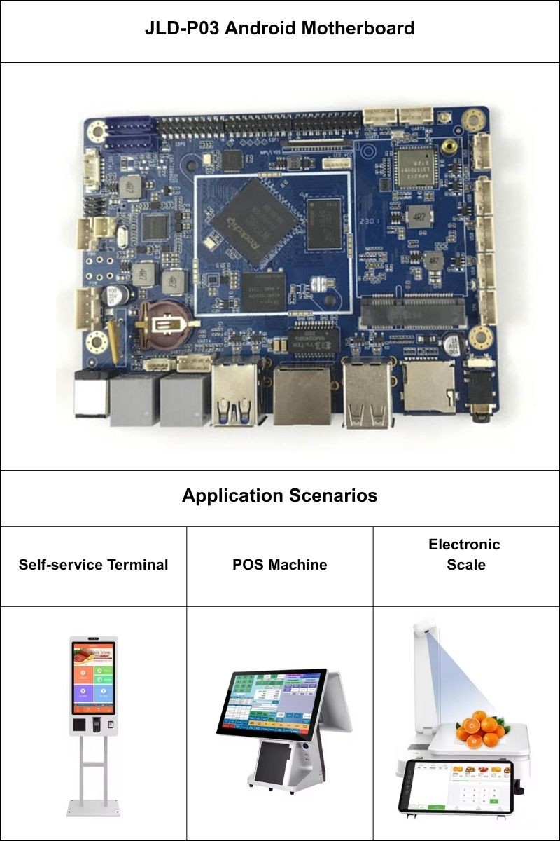 Display Control Board JLD-P03 Embedded Android Board For Self Ordering Payment Kiosk