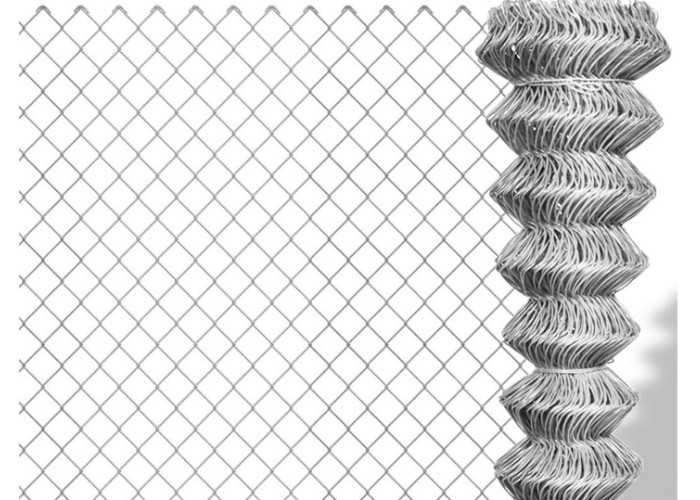 Diamond Wire Mesh Portable 1.0mm Chain Link Galvanized Fence 0.5m Height