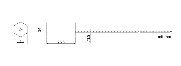 High Security Cable Plastic Seal / wire cable seal