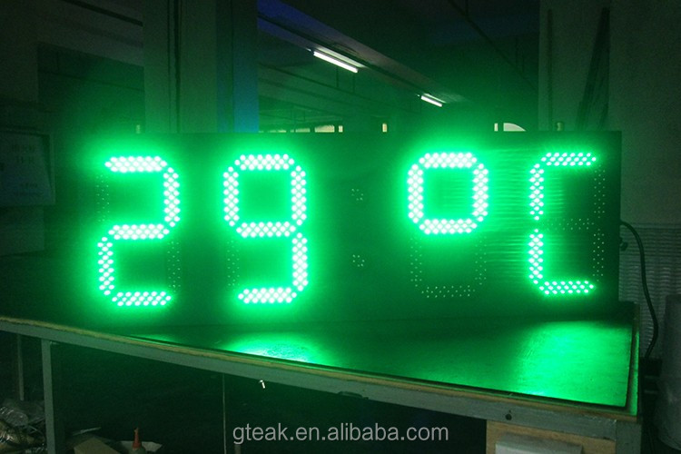 7 segment large led display digital thermometer panel