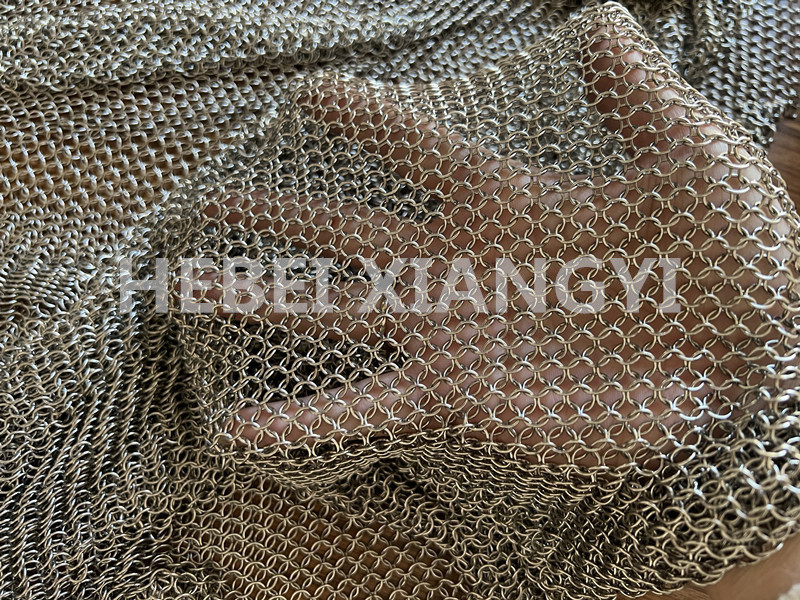 Chainmail Metal Weld Wire Odm Ring Mesh Curtain For Ceiling Treatment Drapery