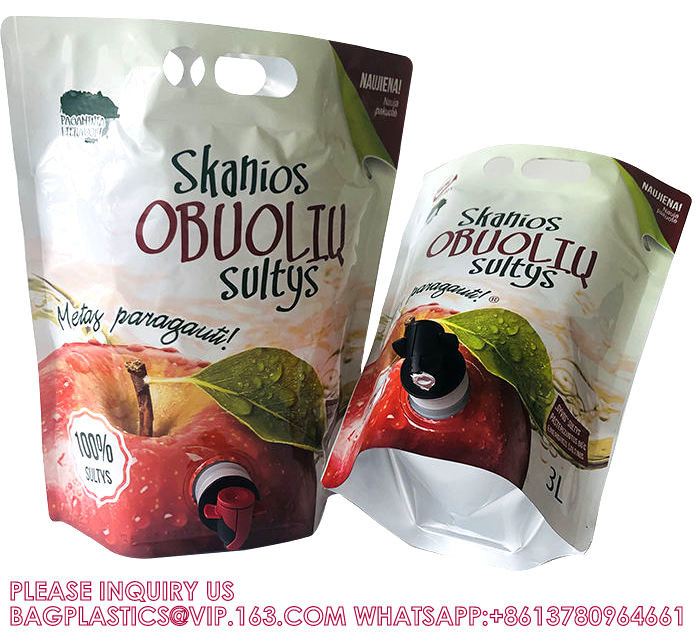 Sustainable, Recyclable, Eco 1.5L 2L 3L 5L 10L Coffee Drinks Water Liquid Stand Up Double Valve Pouch Bag