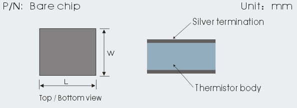 High Precision NTC Thermistor Chips with Different Size ( Bare Chips ) 0
