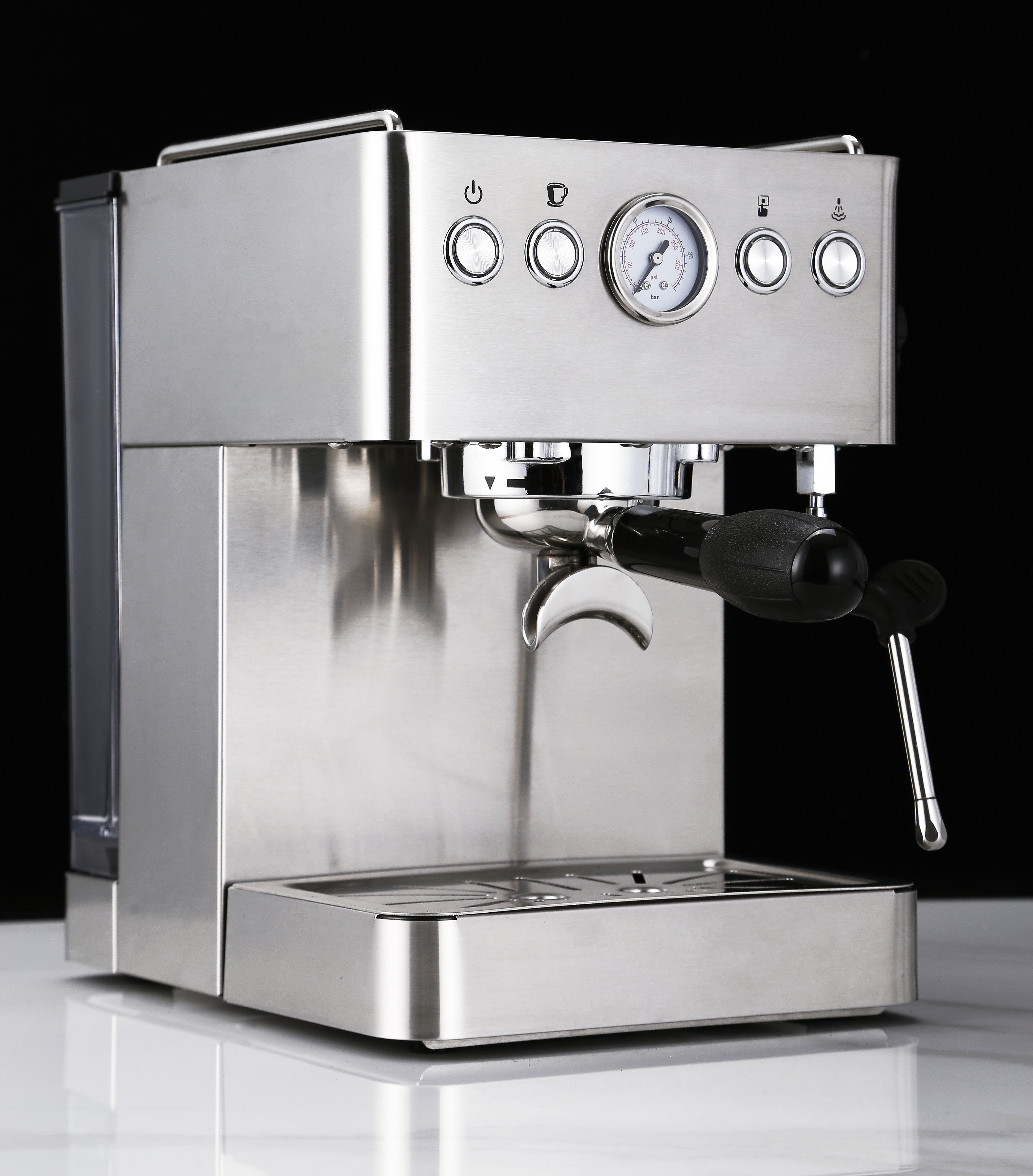 Corrima Household Coffee Machine 1.7L Detachable 220V With Pressure Gauge
