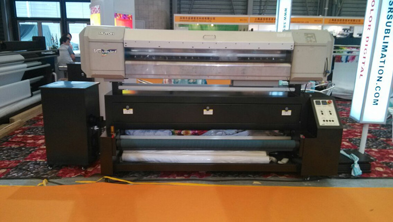 Polyester Textile Mutoh Sublimation Printer Inkjet Printer Roll To Roll Dual CMYK Color