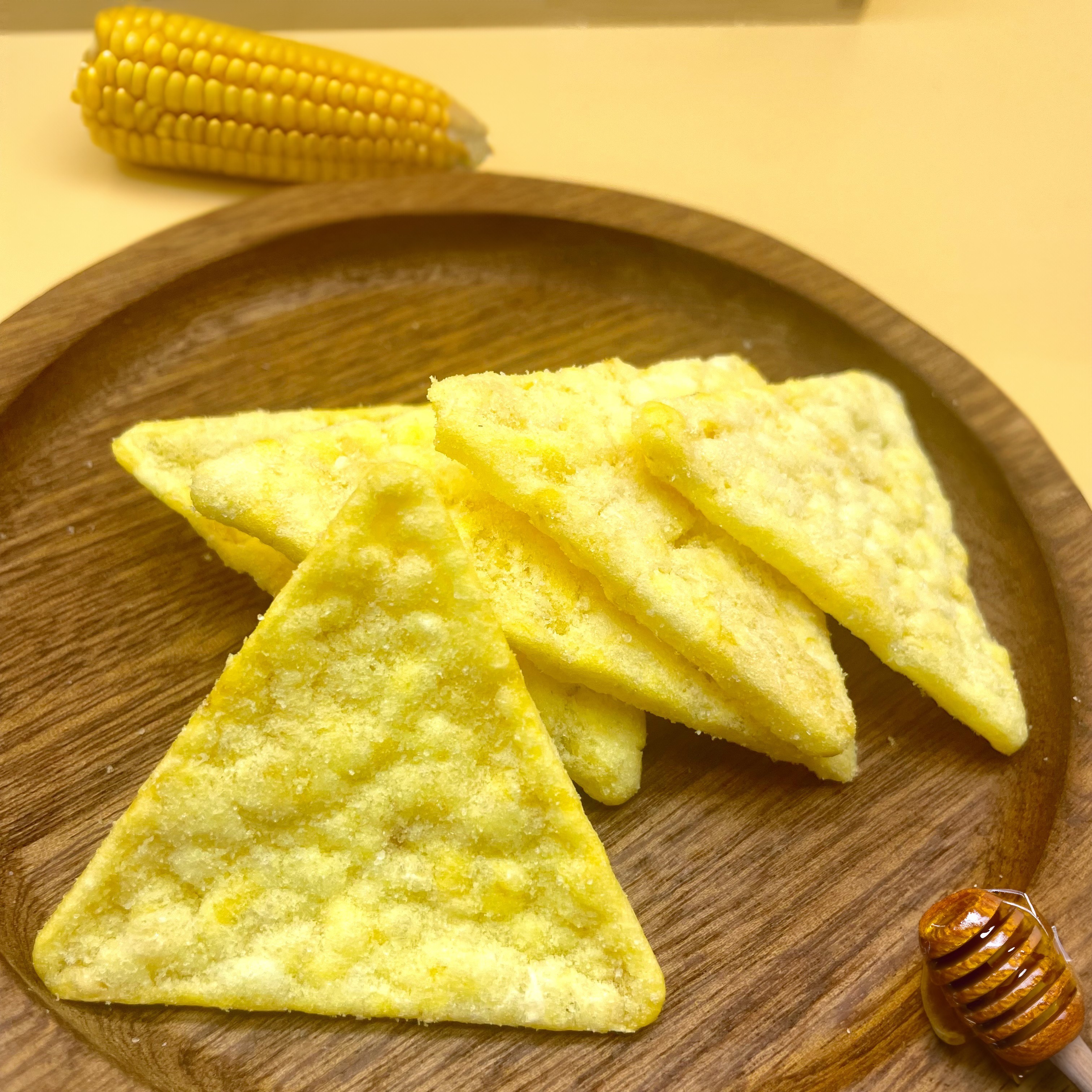 Crispy Triangle Corn Cracker Chips Gluten Free Artisan Crafted