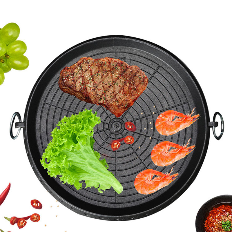 Korean Style Square Grill Pan Aluminum Nonstick Smokeless For Indoor Outdoor BBQ
