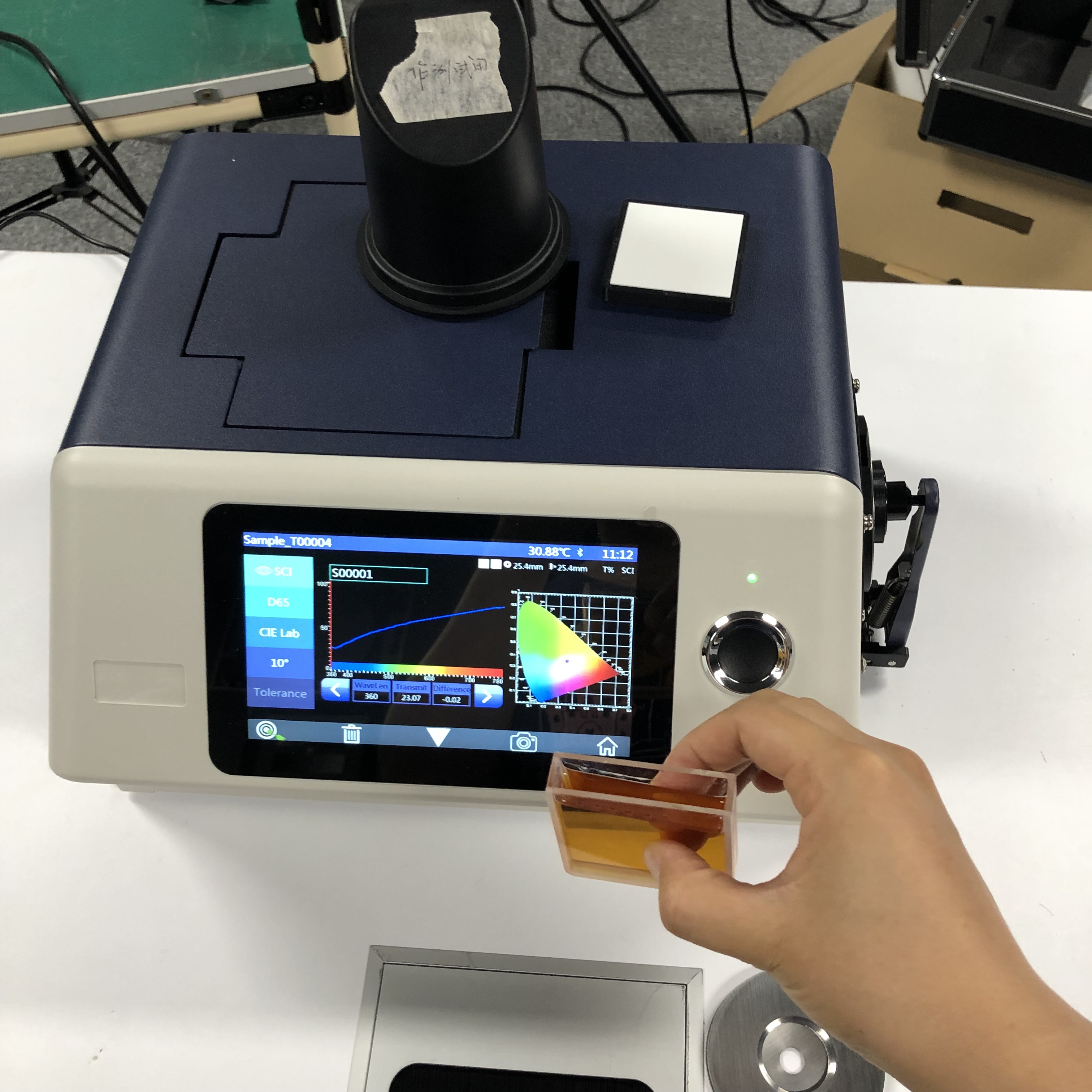 3nh YS6060 benchtop spectrophotometer with PC software for Transmittance and reflectance and Haze of colored glass