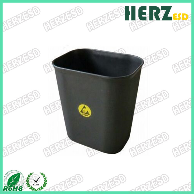 Safe 15L ESD Trash Cans / Waste Bin Protection Range 10e6 To 10e9 Ohms