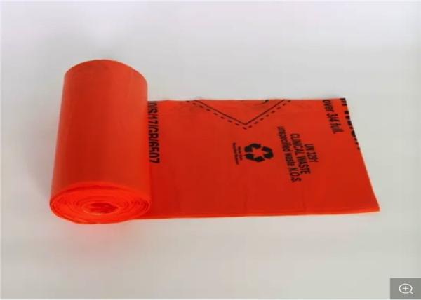 Punture Resistance Biohazard Disposal Bags Bio Degradable Roll Pack Or Loose