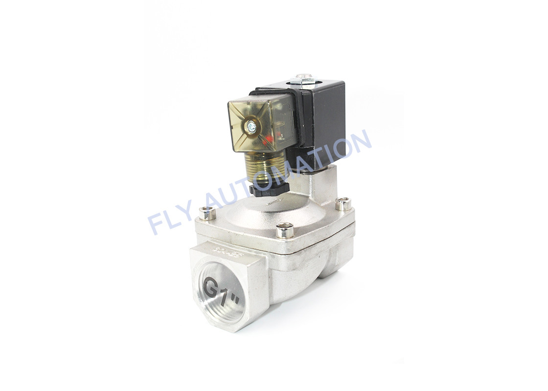SLP-25 Series Solenoid Valve,G1" High Pressure Stainless Steel Normally Closed Water Valve,NBR VIT