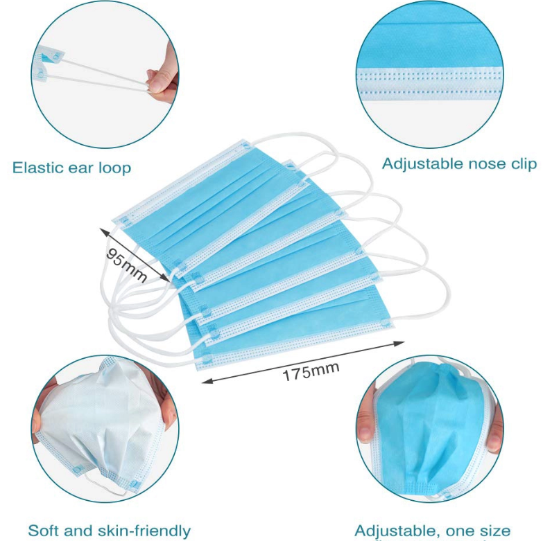 FDA CE approved FFP3 disposable face mask 3 ply non woven 3 ply mask mouth mask fast delivery