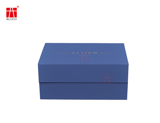 Blue Gift Boxes With Magnetic Lids Foldable Present Packaging Boxes