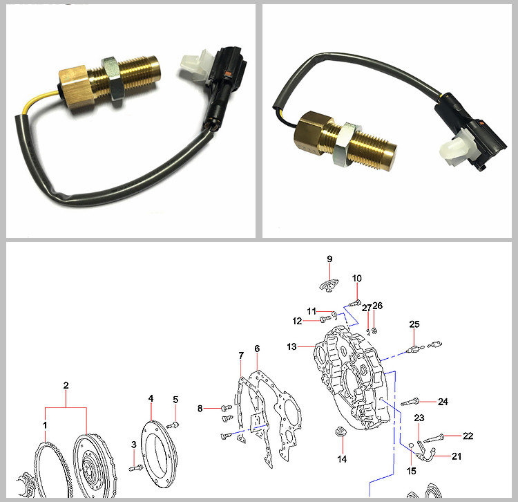 B240600000379 MC867505 Excavator Engine Parts Engine Speed Sensor