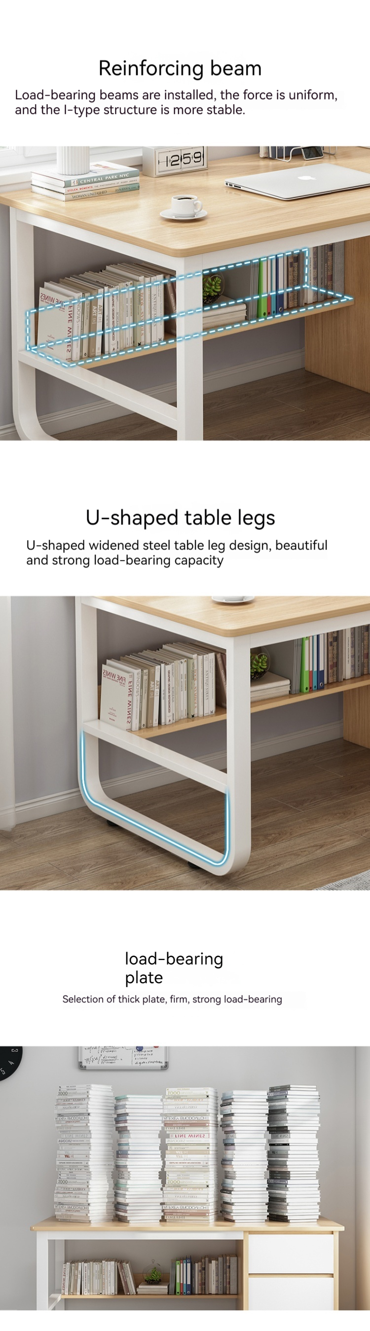 Modern Simple Office Desk with Drawer Customized Colors and Surface Material Other