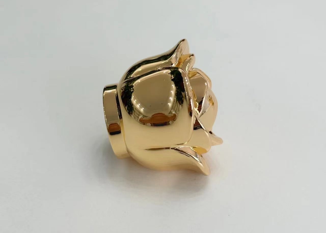 Floral-Shaped Zinc Alloy Perfume Bottle Caps Perfume Lids With Customized Logo