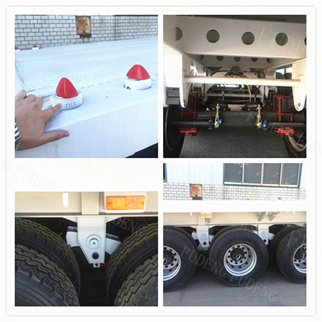Tri Axle 20 Foot Flatbed Trailer , 40ft / 45ft Flatbed Heavy Duty Trailer
