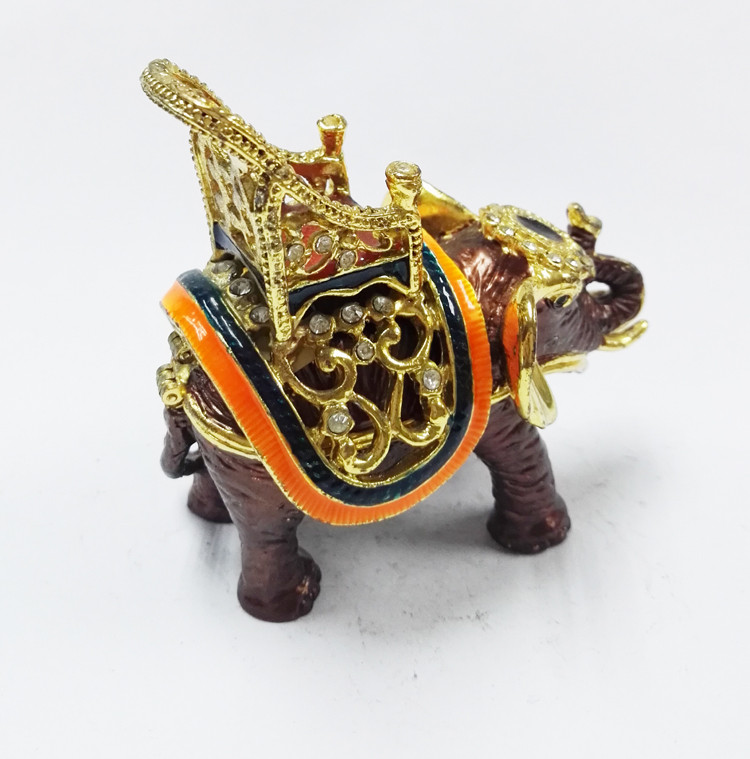 Wholesales Elephant Jeweled trinket box Animal Trinket box for wedding