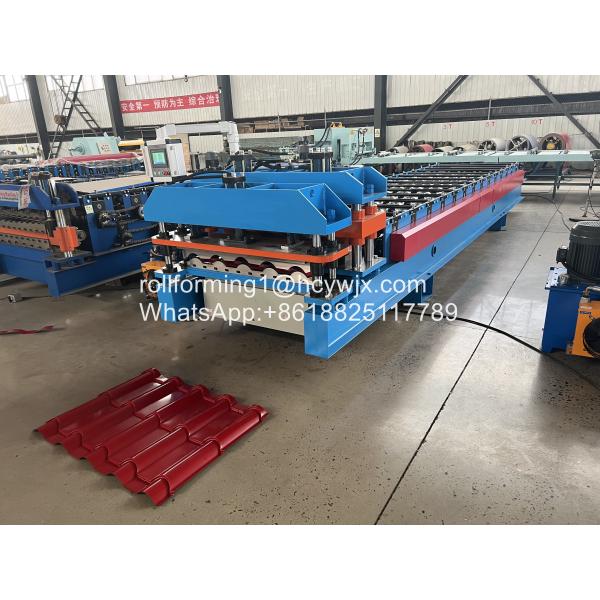 Auto Roofing Sheet Glazed Tile Roll Forming Machine Plc Control