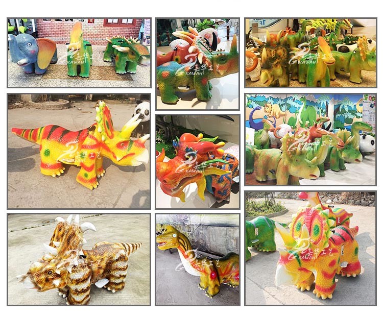 Battery Powered Electric Ride On Dinosaur For Amusement Park / Playground
