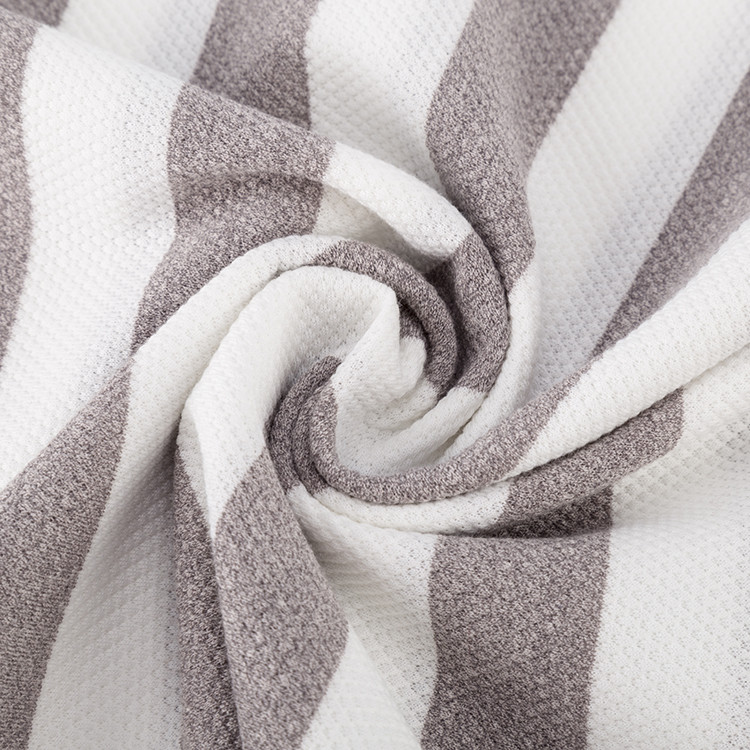 Breathable And Sweat-Absorbent Fashionable Easy To Care Striped Knit Fabric For Polo Shirt