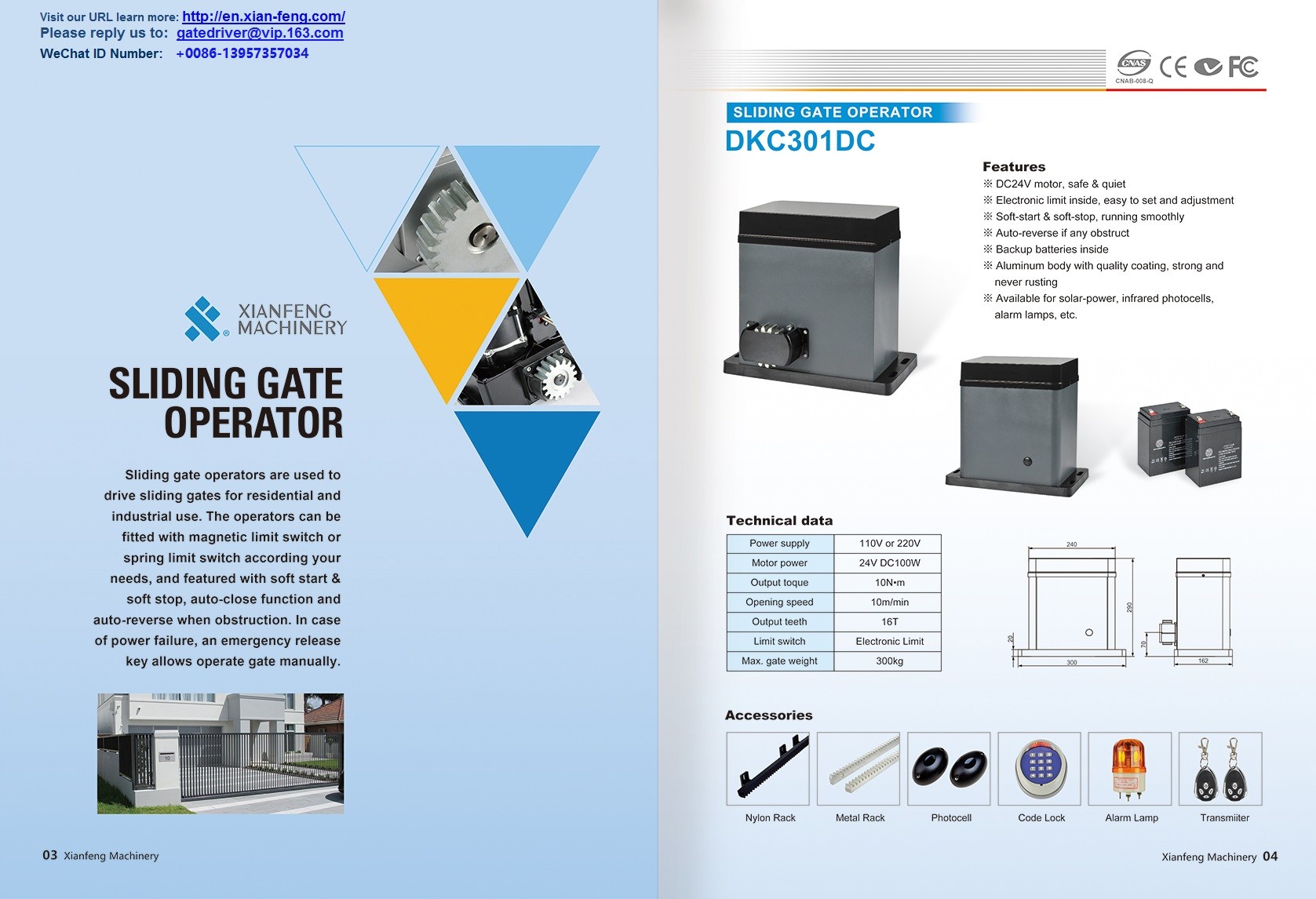 DC Sliding Gate Opener Automatismes Pour Portails Sliding Gate motor