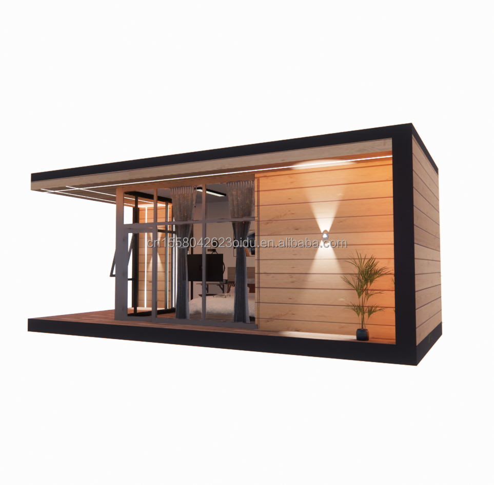 30ft Prefabricated Wooden Glass House Sunshine House Container Prefabricated Container