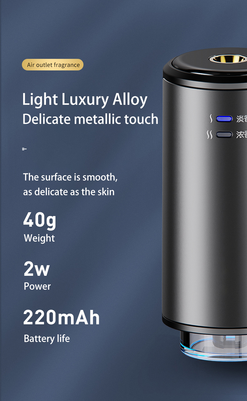 HOMEFISH USB Rechargeable Waterless Car Aroma Diffuser ARM Auto Sensing Aroma Humidifier