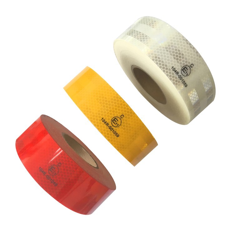 Waterproof Adhesive Dot C2 Red And White Reflective Tape Trucks Trailer Safety Retro ECE 104r