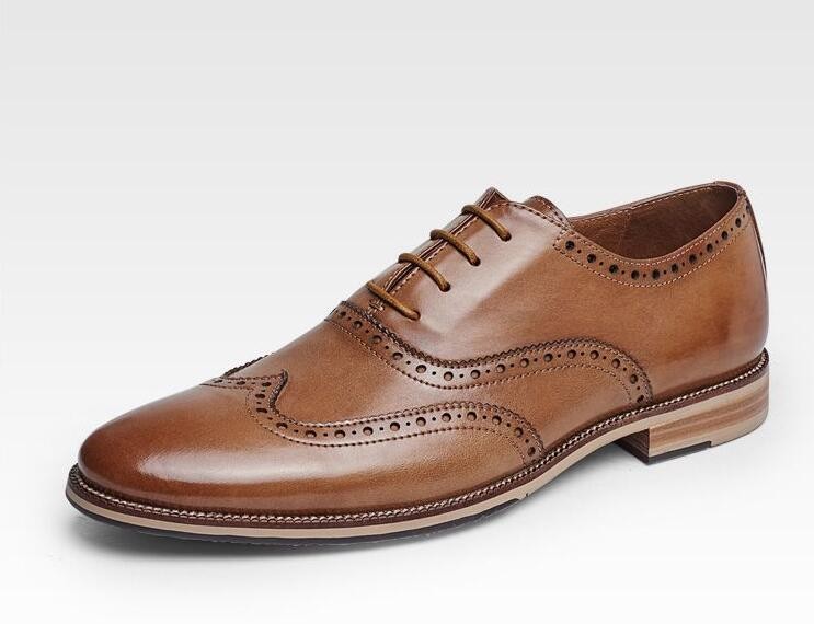 Customized Men'S Wedding Dress Shoes Handmade Full Grain Leather Goodyear Welted Shoes