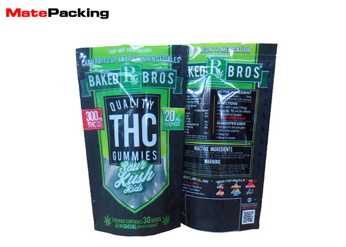 Glossy Printing Window Front Stand Up Plastic Pouches Tobacco Pouch Moisture Proof