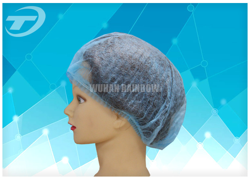 Yellow Nurse Non Woven Clip Disposable Surgical Caps With Single Elastic