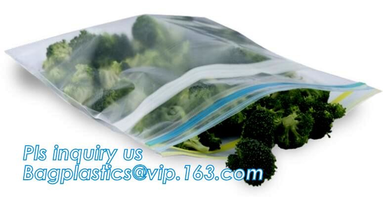 High Sealing k Pouch with double colored tracks, double track reusable plastic k printed zipper bags, bagese