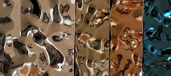 304 316 Water Ripple Stainless Steel Sheet Mirror Finish 0.8mm 4ft x 8ft