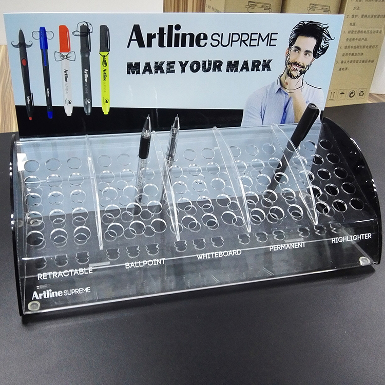 Custom Acrylic Pen Display Stand Acrylic Pen Display Holders For Company Staff