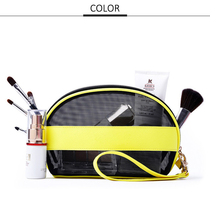 Fashion Standard Size Splicing Design Cosmetic Pouch Bag Eco Friendly