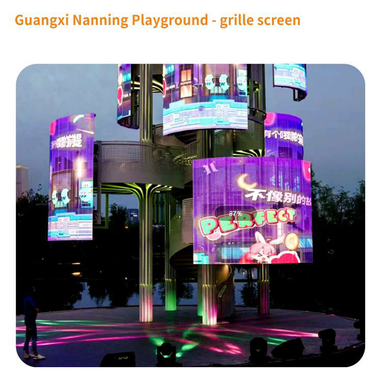 LED Grille Screen Huge Curtain Frameless SMD2020 For Window Advertising