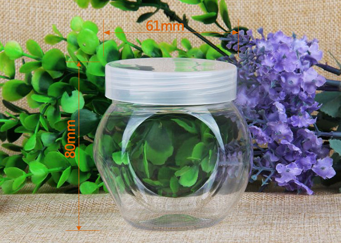 225 ML Thick Clear PET Plastic Jars Transparent Plastic Can For Dry Fruits