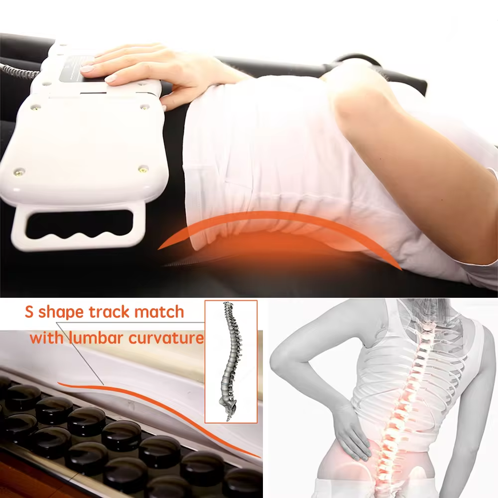 Spine Care Jade Stone Roller Massage Therapy Bed Spa Body Thermal Jade Massage Bed Infrared Massage Bed