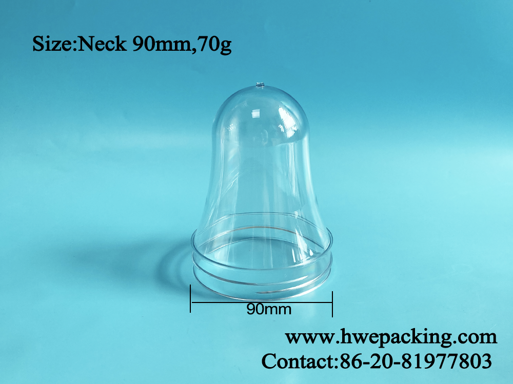 Food Grade 1000ml Transparent PET Preform With Liner Wide Mouth Grip Jar