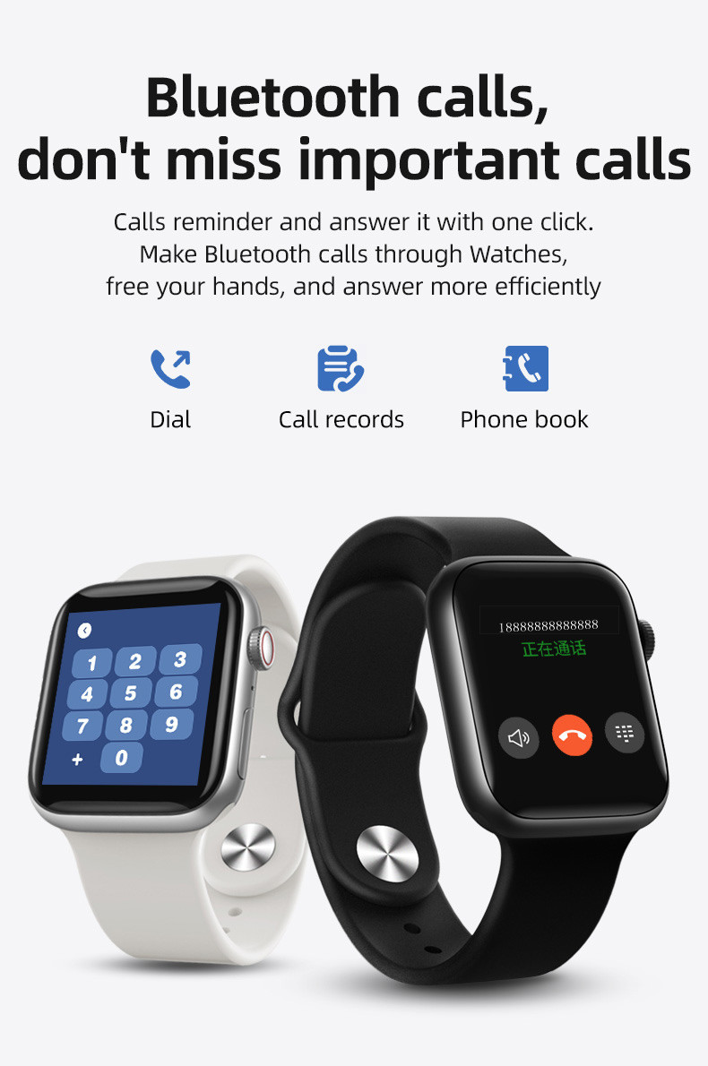170mAh IPS 320x240 Full Touch Smartwatch IWO 10 T500 Plus BT3.0