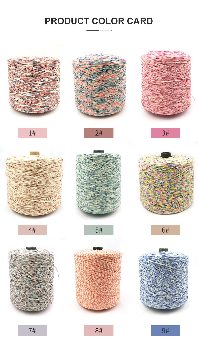 Multiple Braided Space Dyed Yarn 70% Cotton 30%Nylon Yarn Knitting