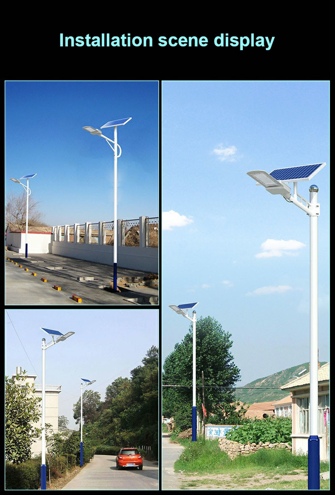 Waterproof Split Solar Street Light 100w Solar Panel Street Light With LiFePo4 Battery